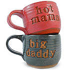 Hot Mama and Big Daddy Pottery Mugs