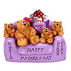 Personalized Best Mom and Family Bears in Love Seat