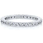 Clear Cubic Zirconia Sterling Silver Eternity Band Ring