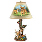 Chihuahua Table Lamp with Linda Picken Art and Sculpted Base