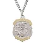 St. Michael Police Shield Medal on 24" Steel Chain