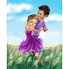 Dancing Fields Caricature Personalized Print