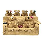Personalized Father, Mother, and Kids Bears in Chair