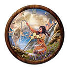 Native American Inspired Stained Glass Wall Clock