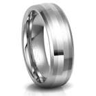 Men's Titanium with Sterling Silver Inlay Wedding Band