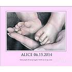 Baby Bliss Personalized Baby Girl Fine Art Print