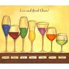 Cheers to Friendship Seven Wine Glasses Print