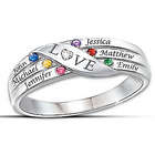 Love Holds Our Family Together Personalized Birthstone Ring