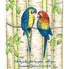 Personalized Affectionate Parrots Art Print