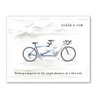 Racin' Blue Tandem Bike Personalized Print