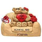 Valentine Bear Couple on Personalized Loveseat