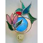 Stained Glass Ruby Throated Hummingbird Nightlight