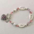 Hope, Courage, and Strength Breast Cancer Awareness Bracelet