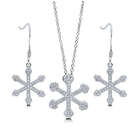 Sterling Silver Snowflake Jewelry Set