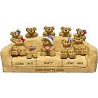 Mom and Kid Bears on Couch Personalized Figurine