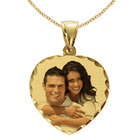 Heart Yellow Gold Custom Photo Necklace