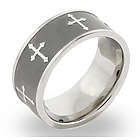 Silver Cross Stainless Steel Engravable Message Band
