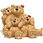 Bear Mother with Kids Personalized Figurine