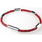 Chappie Red Braided Leather Bracelet
