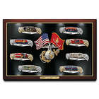 USMC Semper Fi Knife Collection with Illuminated Display Case