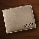Personalized Wallet in Tan Leatherette