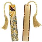 Yellow Monarch Butterfly Wood Bookmark with Tassel