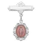 Baby's Sterling Silver Sterling Miraculous Pin in Pink