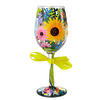 Wild Flowers Wine Glass