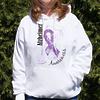 Alzheimer's Awareness Ribbon Hooded Sweatshirt