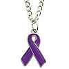 Purple Ribbon Necklace