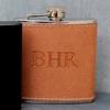 Personalized Laser-Etched Hide-Stitch Flask