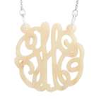 Personalized Blonde Marble Acrylic Monogram Necklace