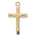 Gold Over Sterling Crucifix Pendant Necklace