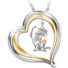 Heart-Shaped Eeyore Pendant Necklace