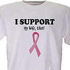 Personalized I Support Breast Cancer Awareness T-Shirt