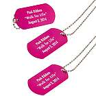Pink Personalized Dog Tags