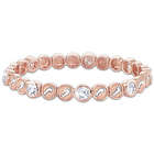 Footprints in the Sand Rose Gold Stretch Bracelet with Crystals
