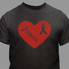 Personalized Heart Ribbon T-Shirt