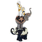 Good Luck Stacked Elephants Figurine with Swarovski Crystals