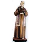 St Padre Pio Wood 8" Statue