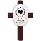 Personalized Second Marriage Oval Wedding Cross