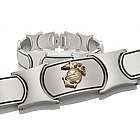 Men's Gold and Stainless Steel US Marines Bracelet