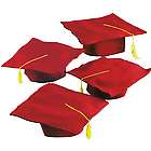 Red Felt Graduation Caps