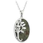 Sterling Silver and Connemara Marble Tree of Life Pendant
