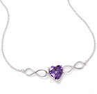 Cubic Zirconia Heart Birthstone Infinity Bracelet