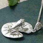 Handcast Sterling Silver Frog Necklace