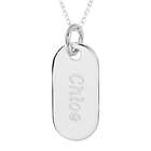 Petite Silver Tag with Personalized Left to Right Name