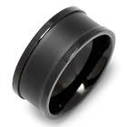 Men's Personalized Matte Black Center Ring
