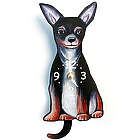 Tail Wagging Chihuahua Pendulum Clock