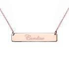 Will You Be My Bridesmaid Rose Gold Bar Necklace